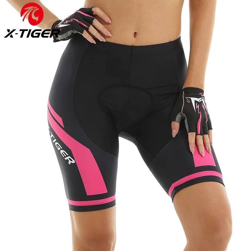 Cycling Gear Kids - Pantalones cortos de ciclismo para mujer,