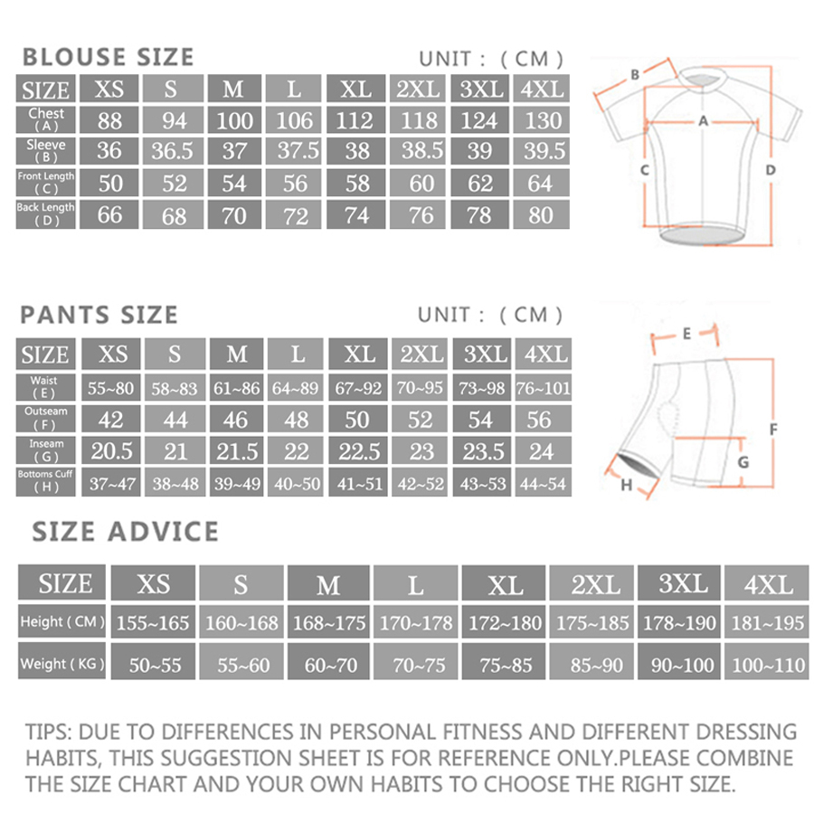 Conjunto de Jersey de Ciclismo - Cycling Gear Brands reseña y precio