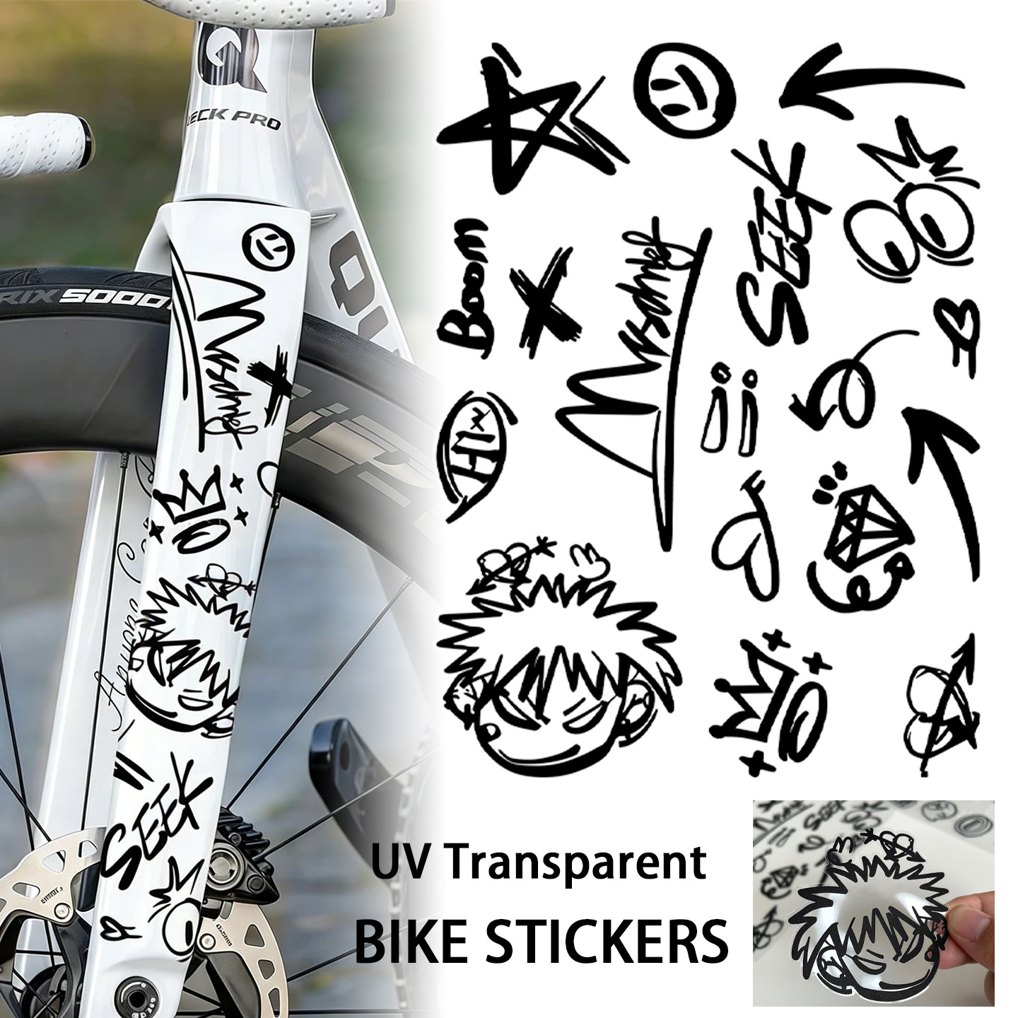 Pegatinas Transparentes UV par - Aero Cycling Helmet reseña y precio