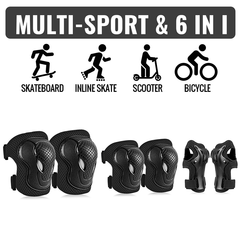 GOMOREON 6 unids/set rodillera - Cycling Gear Girls reseña y precio